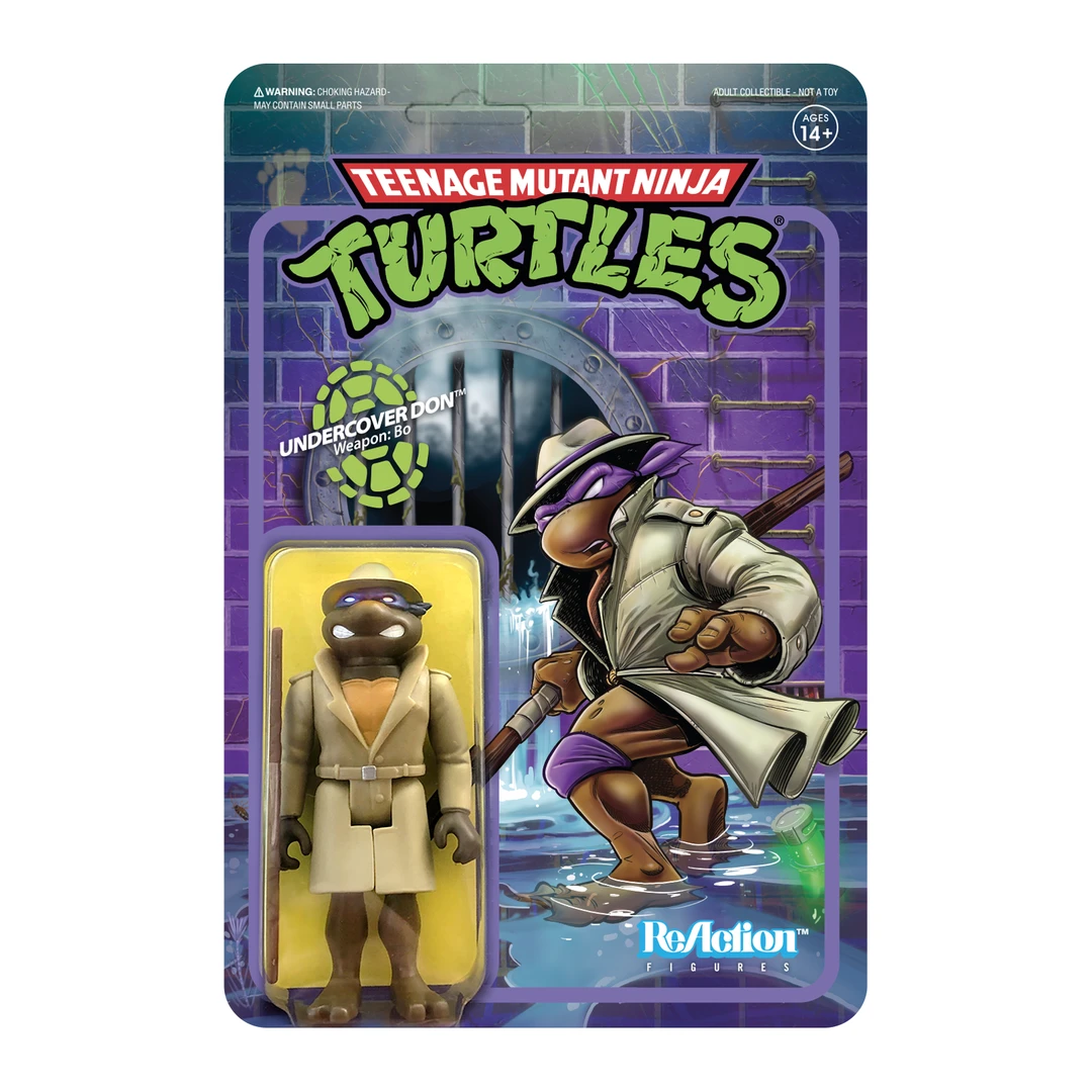 Super 7 Teenage Mutant Ninja Turtles ReAction Figure - Undercover Donatello 1 Super 7 Teenage Mutant Ninja Turtles ReAction Figure - Undercover Donatello