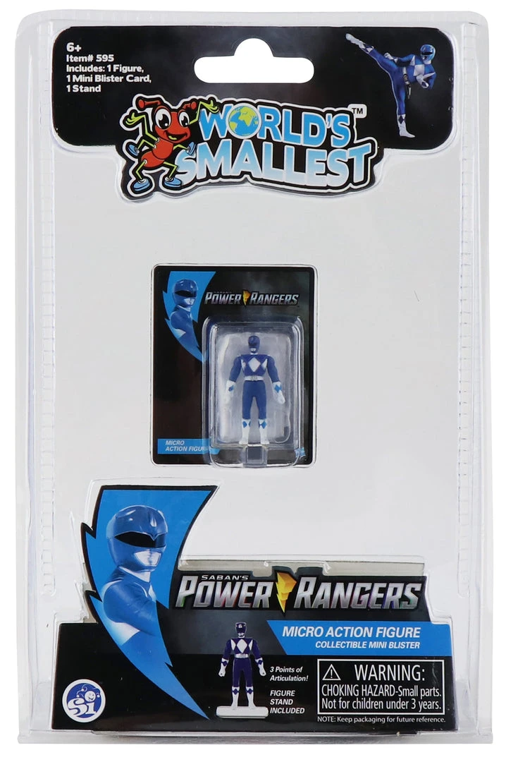 World's Smallest Power Rangers Blue Ranger Micro Action Figure 1 World's Smallest Power Rangers Blue Ranger Micro Action Figure