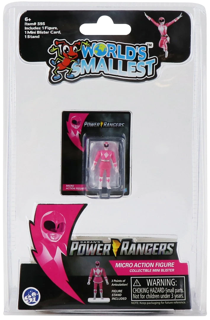 World's Smallest Power Rangers Pink Ranger Micro Action Figure 1 World's Smallest Power Rangers Pink Ranger Micro Action Figure