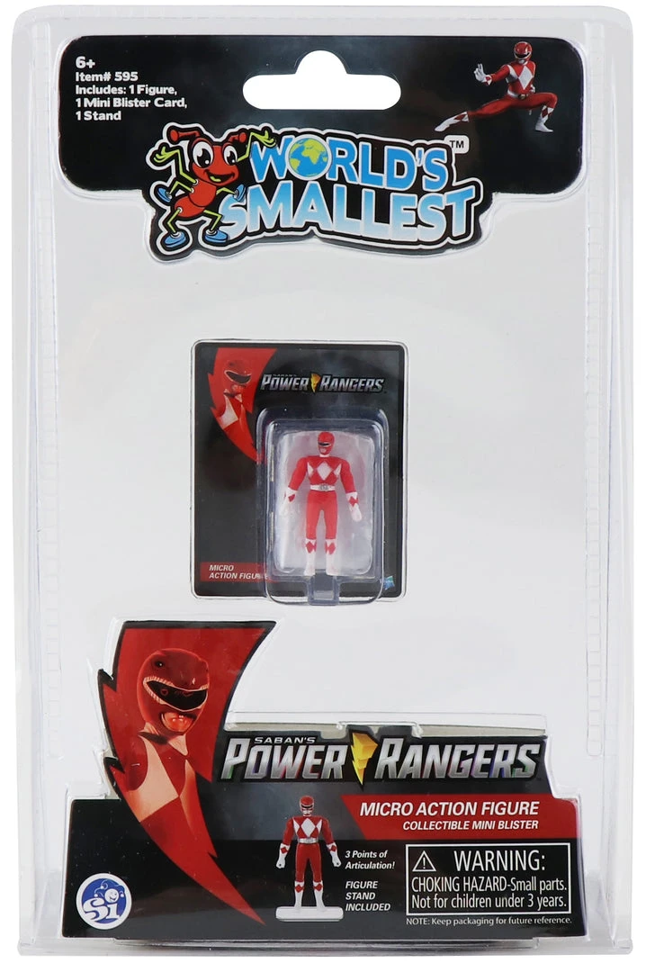 World's Smallest Power Rangers Red Ranger Micro Action Figures 1 World's Smallest Power Rangers Red Ranger Micro Action Figures