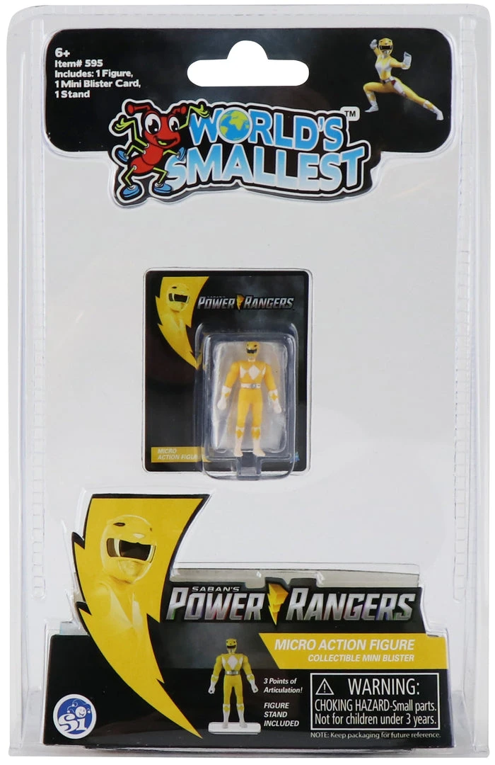 World's Smallest Power Rangers Yellow Ranger Micro Action Figure 1 World's Smallest Power Rangers Yellow Ranger Micro Action Figure