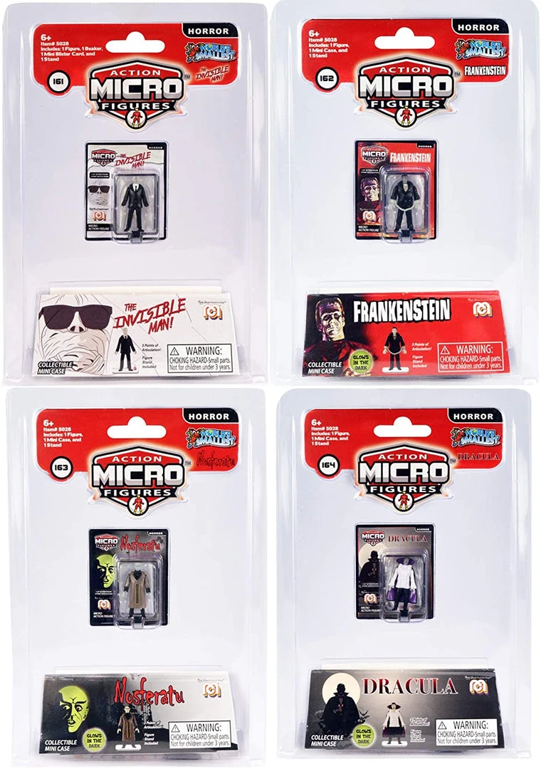 World's Smallest MEGO Horror Set Of 4 Micro Action Figures 1 World's Smallest MEGO Horror Set Of 4 Micro Action Figures