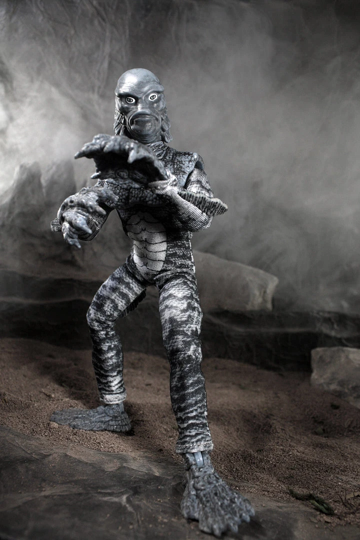 Clearance Damaged Package Damaged Package Mego Horror Wave 14 - B&W Creature From The Black Lagoon 8" Action Figure 4 Clearance Damaged Package Damaged Package Mego Horror Wave 14 - B&W Creature From The Black Lagoon 8" Action Figure