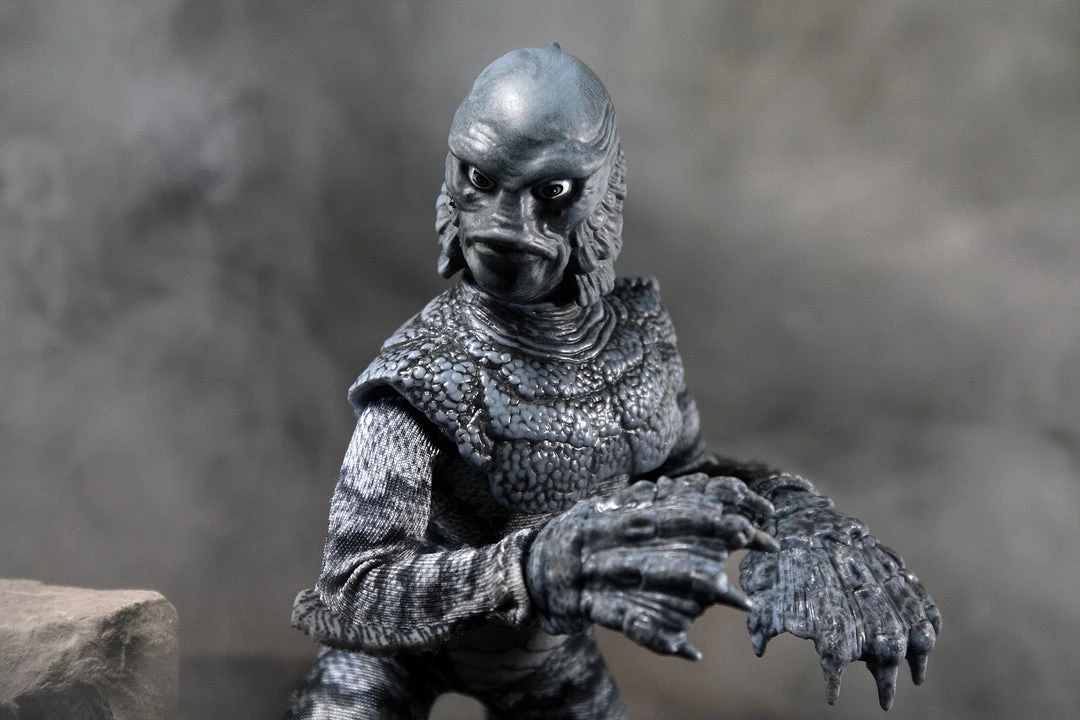 Clearance Damaged Package Damaged Package Mego Horror Wave 14 - B&W Creature From The Black Lagoon 8" Action Figure 7 Clearance Damaged Package Damaged Package Mego Horror Wave 14 - B&W Creature From The Black Lagoon 8" Action Figure