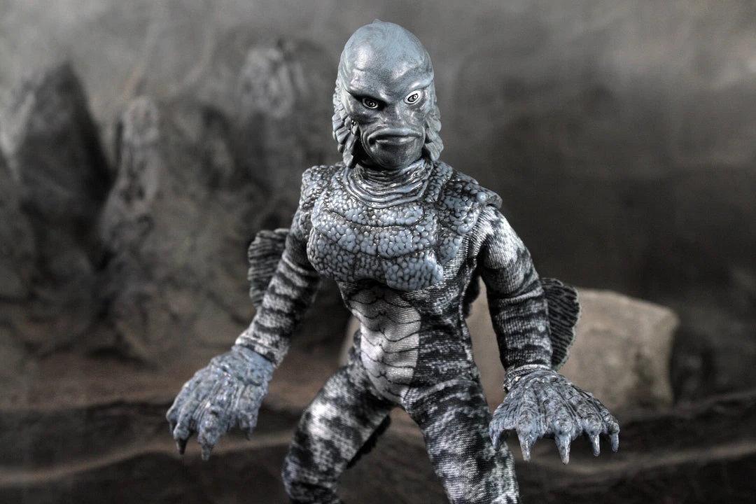 Clearance Damaged Package Damaged Package Mego Horror Wave 14 - B&W Creature From The Black Lagoon 8" Action Figure 5 Clearance Damaged Package Damaged Package Mego Horror Wave 14 - B&W Creature From The Black Lagoon 8" Action Figure