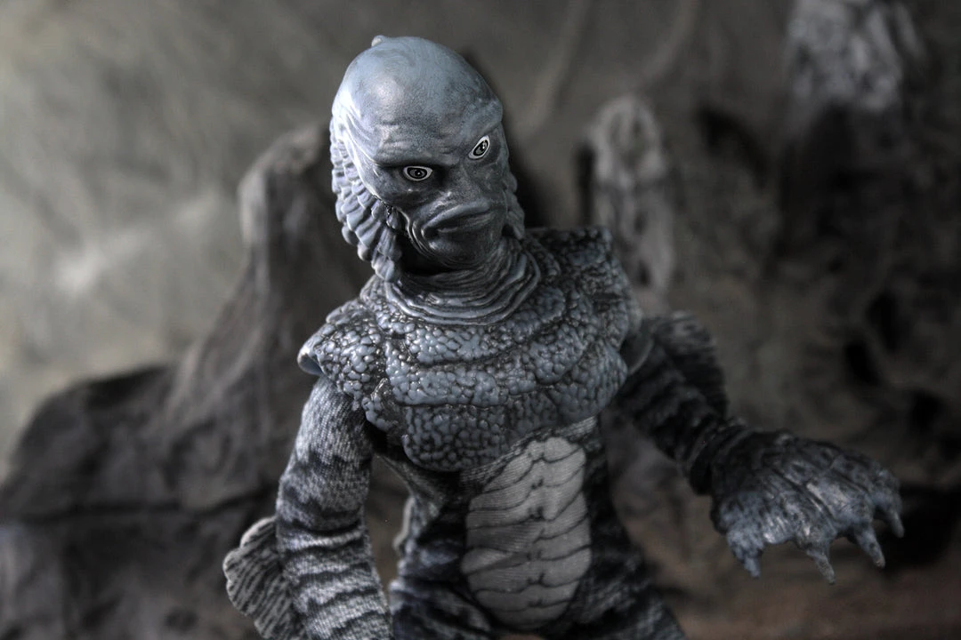 Clearance Damaged Package Damaged Package Mego Horror Wave 14 - B&W Creature From The Black Lagoon 8" Action Figure 6 Clearance Damaged Package Damaged Package Mego Horror Wave 14 - B&W Creature From The Black Lagoon 8" Action Figure