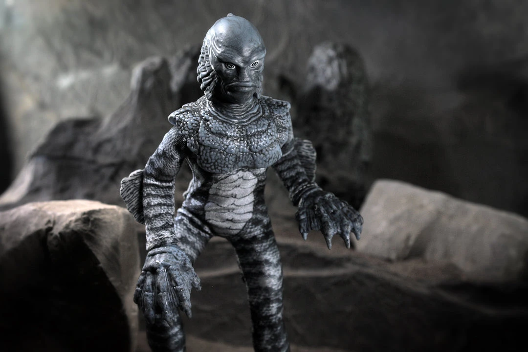 Clearance Damaged Package Damaged Package Mego Horror Wave 14 - B&W Creature From The Black Lagoon 8" Action Figure 3 Clearance Damaged Package Damaged Package Mego Horror Wave 14 - B&W Creature From The Black Lagoon 8" Action Figure