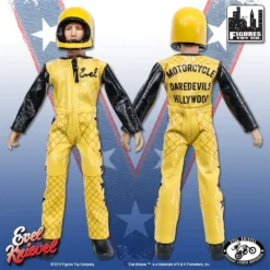 Figures Toy Company Evel Knievel (Black And Yellow Jumpsuit) 8" Action Figure