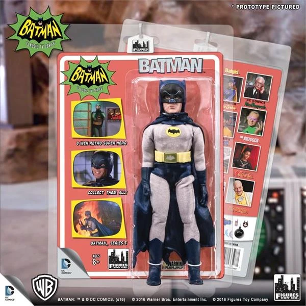 Figures Toy Company Batman Classic TV Series - Batman (Removable Cowl) 8" Action Figure 1 Figures Toy Company Batman Classic TV Series - Batman (Removable Cowl) 8" Action Figure