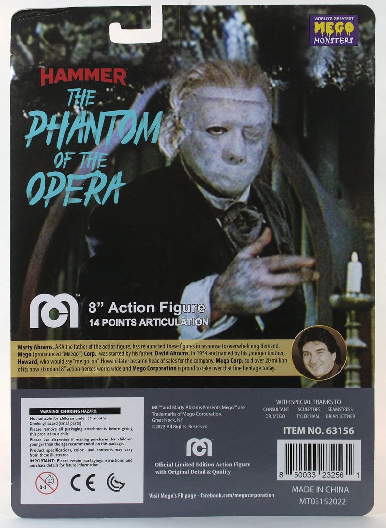 All Mego Mego Horror Wave 15 - Hammer Phantom Of The Opera (Variant) 8" Action Figure 3 All Mego Mego Horror Wave 15 - Hammer Phantom Of The Opera (Variant) 8" Action Figure