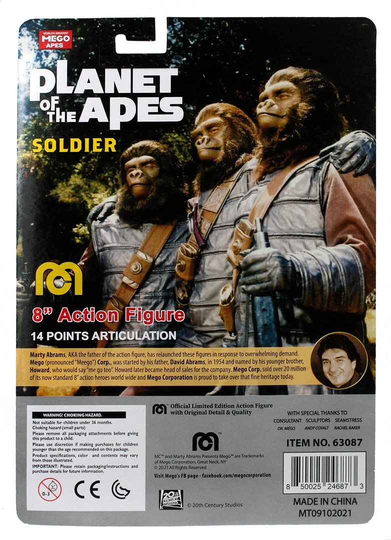 Mego Planet Of The Apes Wave 14 - Soldier Ape With Brown Bandolier 8" Action Figure 3 Mego Planet Of The Apes Wave 14 - Soldier Ape With Brown Bandolier 8" Action Figure