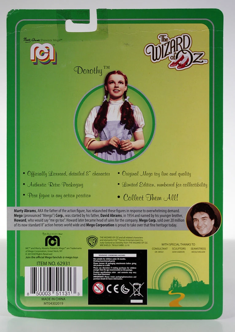 Mego Movies The Wizard Of Oz - Dorothy 8" Action Figure 2 Mego Movies The Wizard Of Oz - Dorothy 8" Action Figure