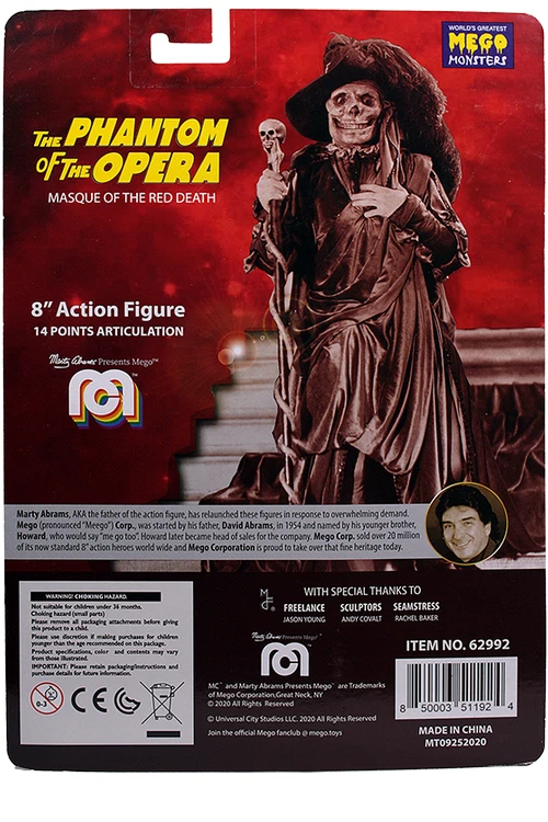 Mego Horror Wave 10 - Universal Monsters Phantom Of The Red Death 8" Action Figure All Mego 2 Mego Horror Wave 10 - Universal Monsters Phantom Of The Red Death 8" Action Figure All Mego