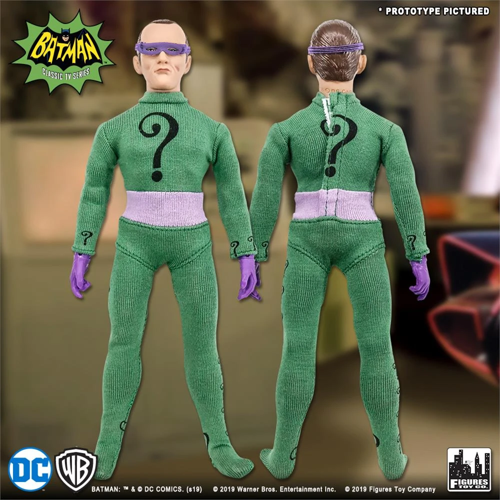 Figures Toy Company Batman Classic TV Series- The Riddler With Removable Mask 8" Action Figure 2 Figures Toy Company Batman Classic TV Series- The Riddler With Removable Mask 8" Action Figure