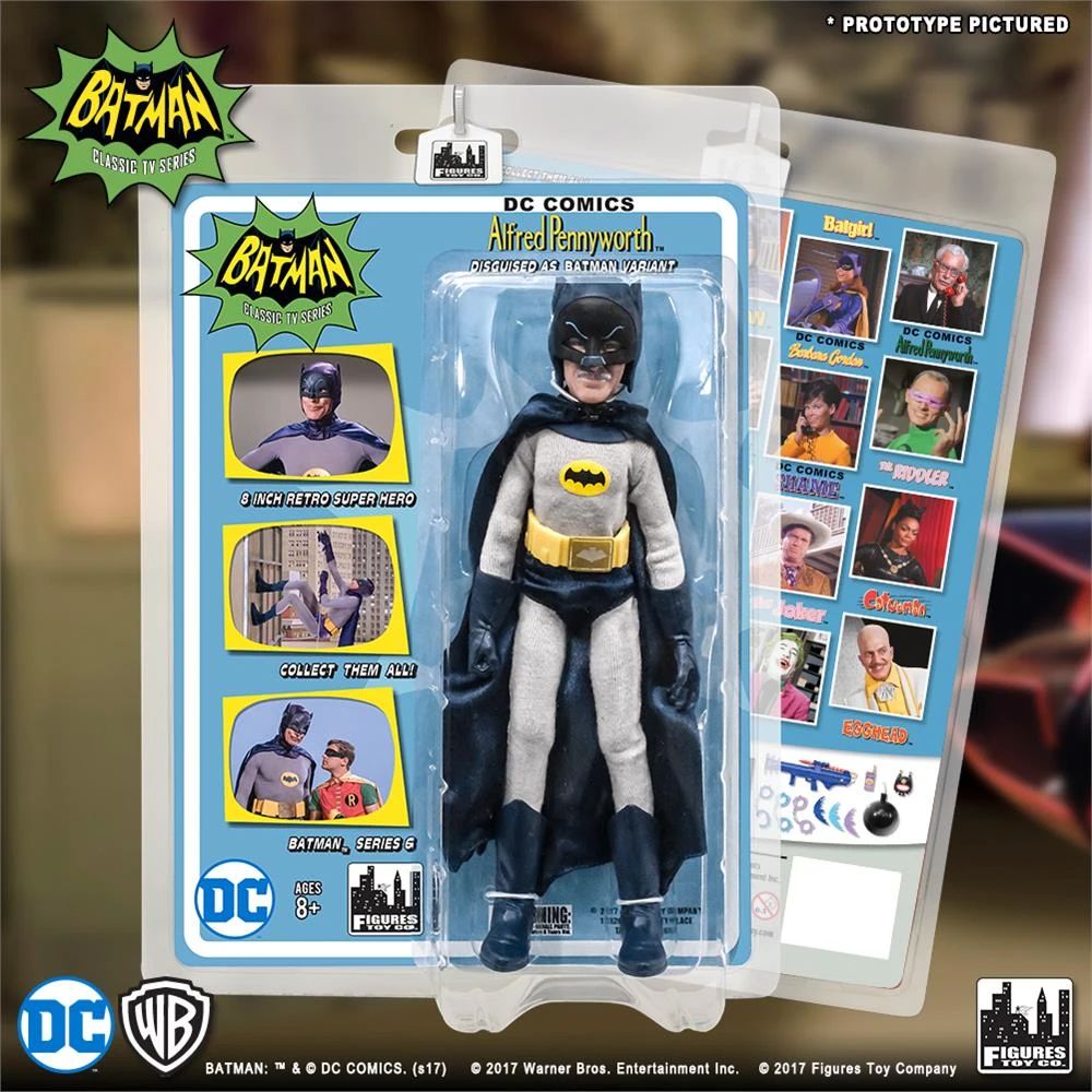 Figures Toy Company Batman Classic TV Series - Alfred Disguised As Batman 8" Action Figure 1 Figures Toy Company Batman Classic TV Series - Alfred Disguised As Batman 8" Action Figure