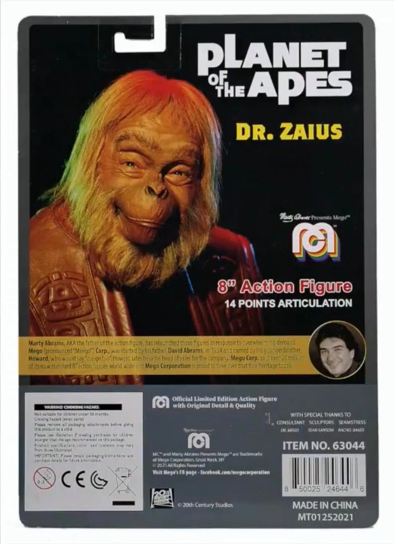 Damaged Package Mego Planet Of The Apes Wave 12 - Dr Zaius 8" Action Figure 2 Damaged Package Mego Planet Of The Apes Wave 12 - Dr Zaius 8" Action Figure