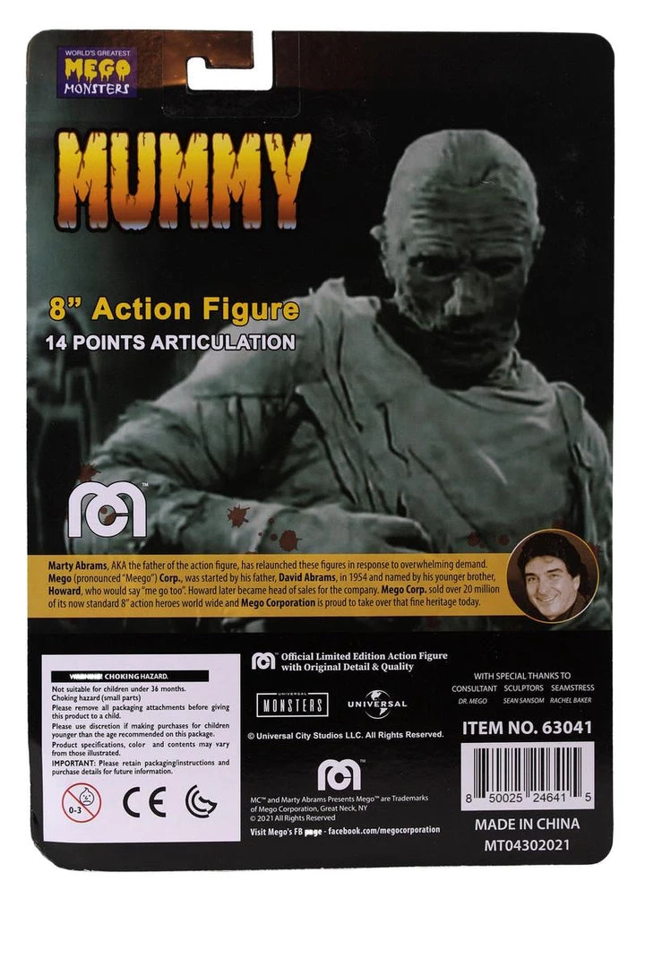 Mego Horror Wave 13 - Universal Monsters The Mummy 8" Action Figure 2 Mego Horror Wave 13 - Universal Monsters The Mummy 8" Action Figure