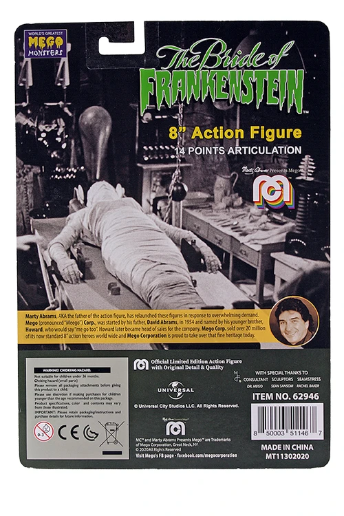 All Mego Mego Horror Wave 11 - Universal Monsters Bride Of Frankenstein 8" Action Figure 2 All Mego Mego Horror Wave 11 - Universal Monsters Bride Of Frankenstein 8" Action Figure
