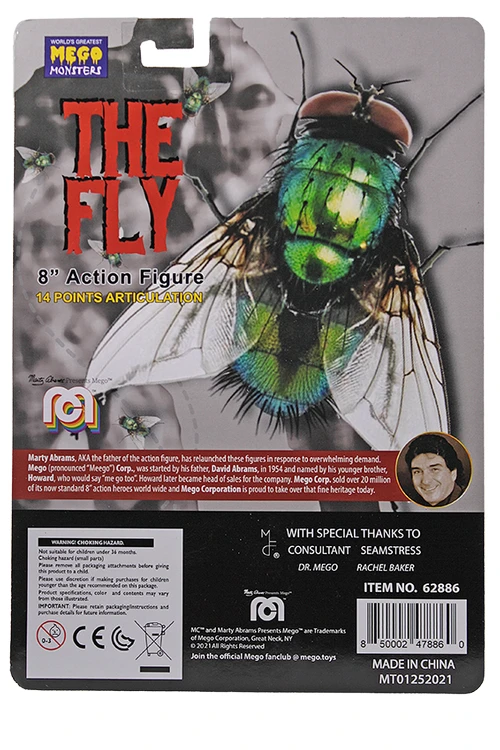 Mego Legends Wave 12 - The Fly (Flocked) 8" Action Figure All Mego 2 Mego Legends Wave 12 - The Fly (Flocked) 8" Action Figure All Mego